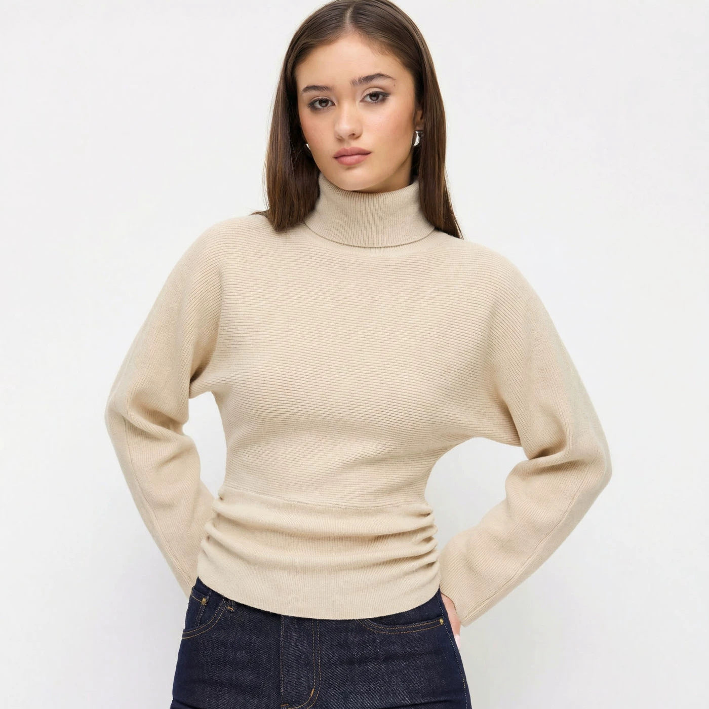 Women's Ribbed Turtleneck Sweater — View 4