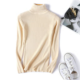 Women's Ribbed Turtleneck Sweater — View 2