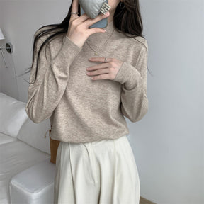 Women's Drop Shoulder Turtleneck Sweater — View 1