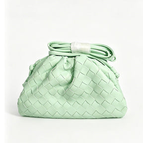 Women's Woven Mini Crossbody Bag in Mint Green by Juana Fashion