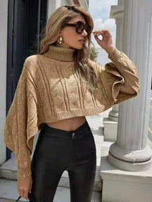 Women's Textured Turtleneck Sweater — View 8
