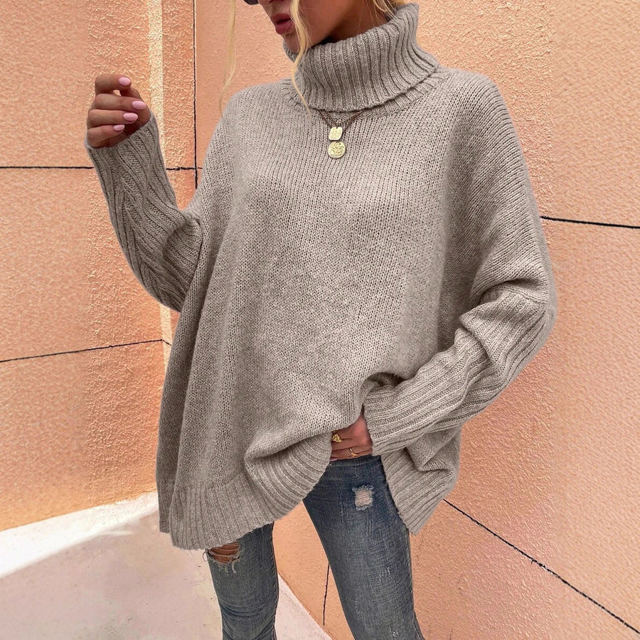 Women's Ribbed Turtleneck Sweater — View 2