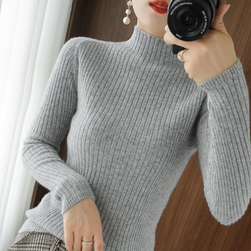 Women's Ribbed Turtleneck Sweater — View 10