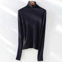Women's Fitted Fine Knit Turtleneck Sweater — View 6