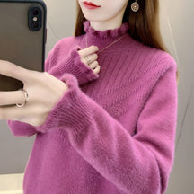 Women's Textured Turtleneck Sweater — View 8
