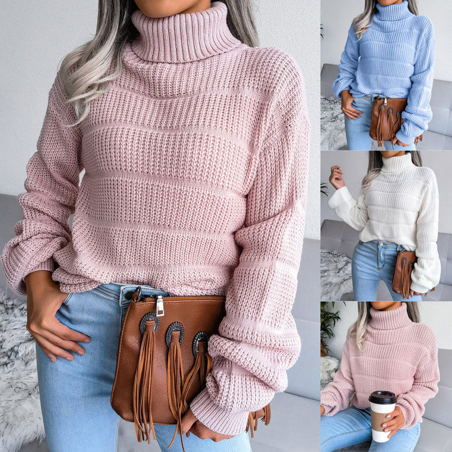 Women's Textured Turtleneck Sweater — View 1