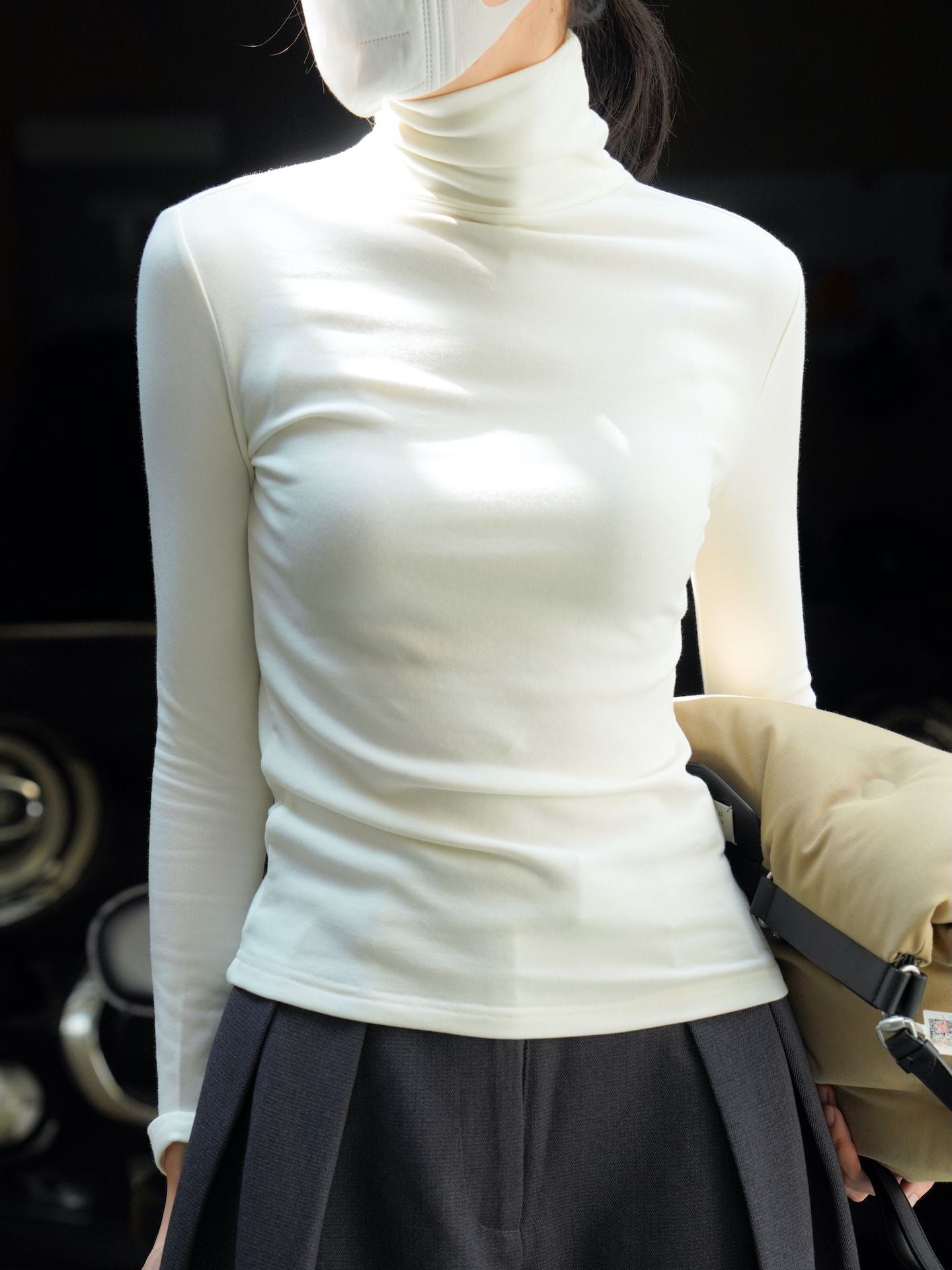 Women's Fitted Turtleneck Sweater — View 7