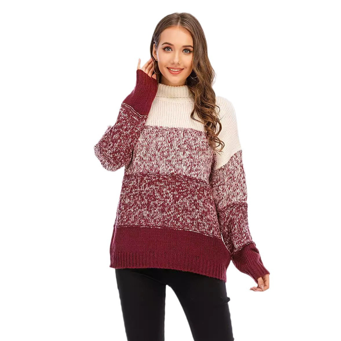 Women's Textured Turtleneck Sweater — View 5