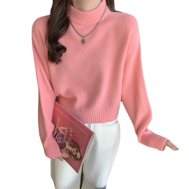 Women's Relaxed Fit Turtleneck Sweater — View 5