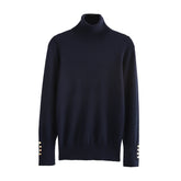 Women's Button Detail Turtleneck Sweater — View 10