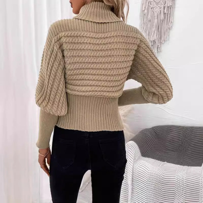 Women's Textured Turtleneck Sweater — View 2