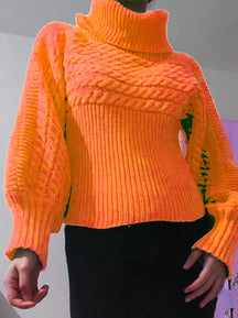 Women's Textured Turtleneck Sweater — View 4