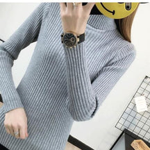 Women's Ribbed Textured Turtleneck Sweater — View 8