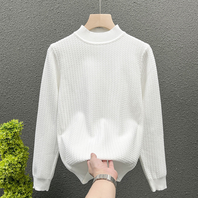 Women's Ribbed Textured Turtleneck Sweater — View 2