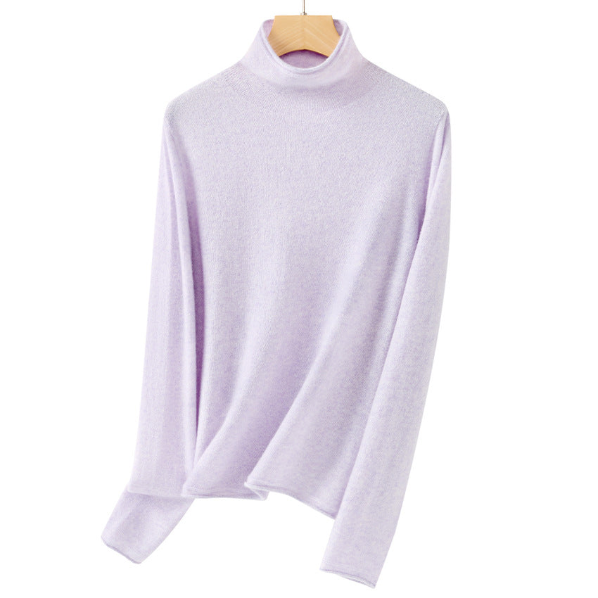 Women's Fine Knit Turtleneck Sweater — View 7