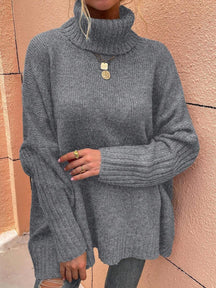 Women's Ribbed Turtleneck Sweater — View 7
