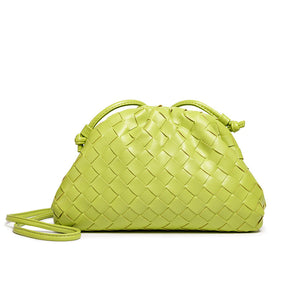 Women's Woven Mini Crossbody Bag in Lime Green by Juana Fashion