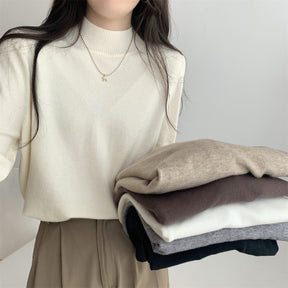 Women's Drop Shoulder Turtleneck Sweater — View 4