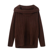 Women's Ribbed Chunky Knit Turtleneck Sweater — View 7