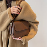 Women's Classic Flap Saddle Bag in Brown by Juana Fashion