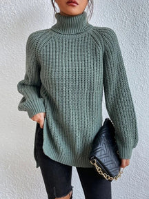 Women's Ribbed Turtleneck Sweater — View 12