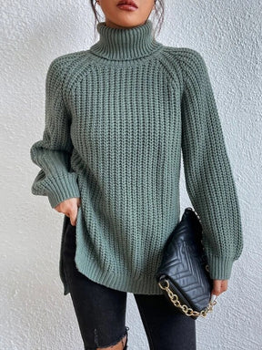 Women's Ribbed Turtleneck Sweater — View 12