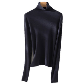 Women's Fitted Fine Knit Turtleneck Sweater — View 5