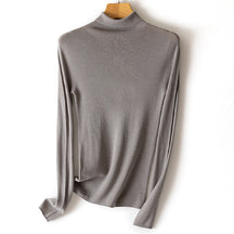 Women's Ribbed Fine Knit Turtleneck Sweater — View 15
