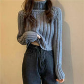 Women's Ribbed Turtleneck Sweater — View 2