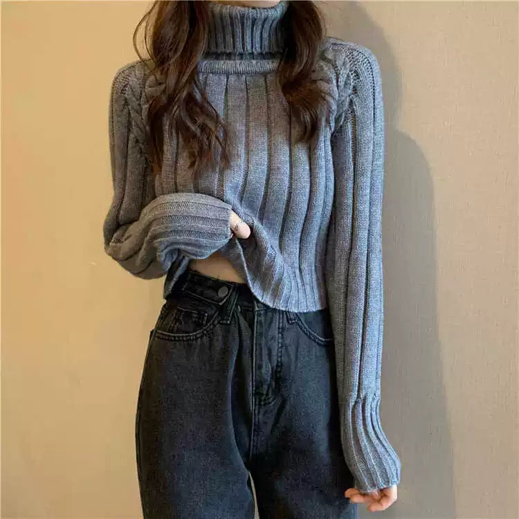 Women's Ribbed Turtleneck Sweater — View 2