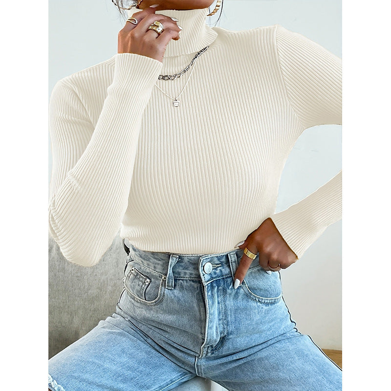 Women's Ribbed Turtleneck Sweater — View 7