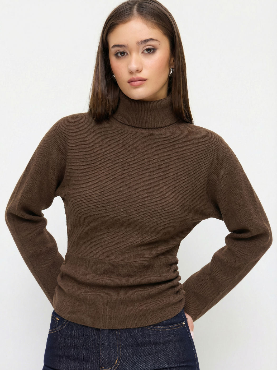 Women's Ribbed Turtleneck Sweater — View 12