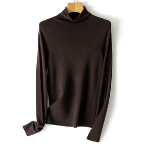 Women's Fitted Fine Knit Turtleneck Sweater — View 5