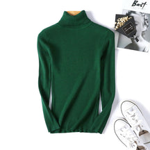Women's Fitted Ribbed Textured Turtleneck Sweater — View 11