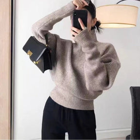 Women's Ribbed Textured Turtleneck Sweater — View 6