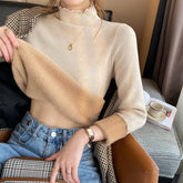 Women's Short Turtleneck Sweater — View 1