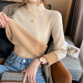 Women's Short Turtleneck Sweater — View 1