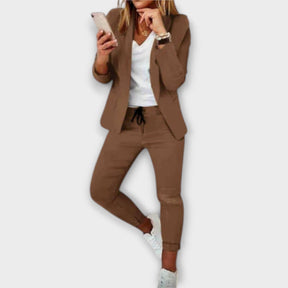 Women's Tailored Blazer Set | Lyselle in Blue - Juana Fashion