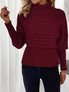 Women's Textured Turtleneck Sweater — View 7
