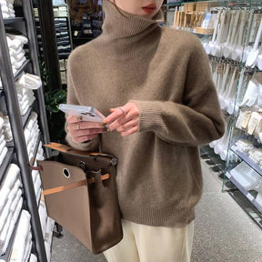 Women's Cashmere Turtleneck Sweater — View 10