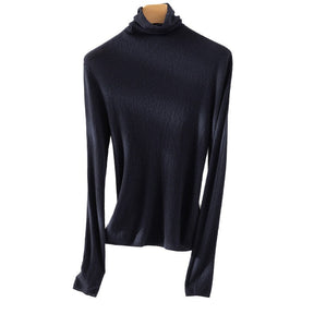 Women's Fine Knit Turtleneck Sweater — View 5
