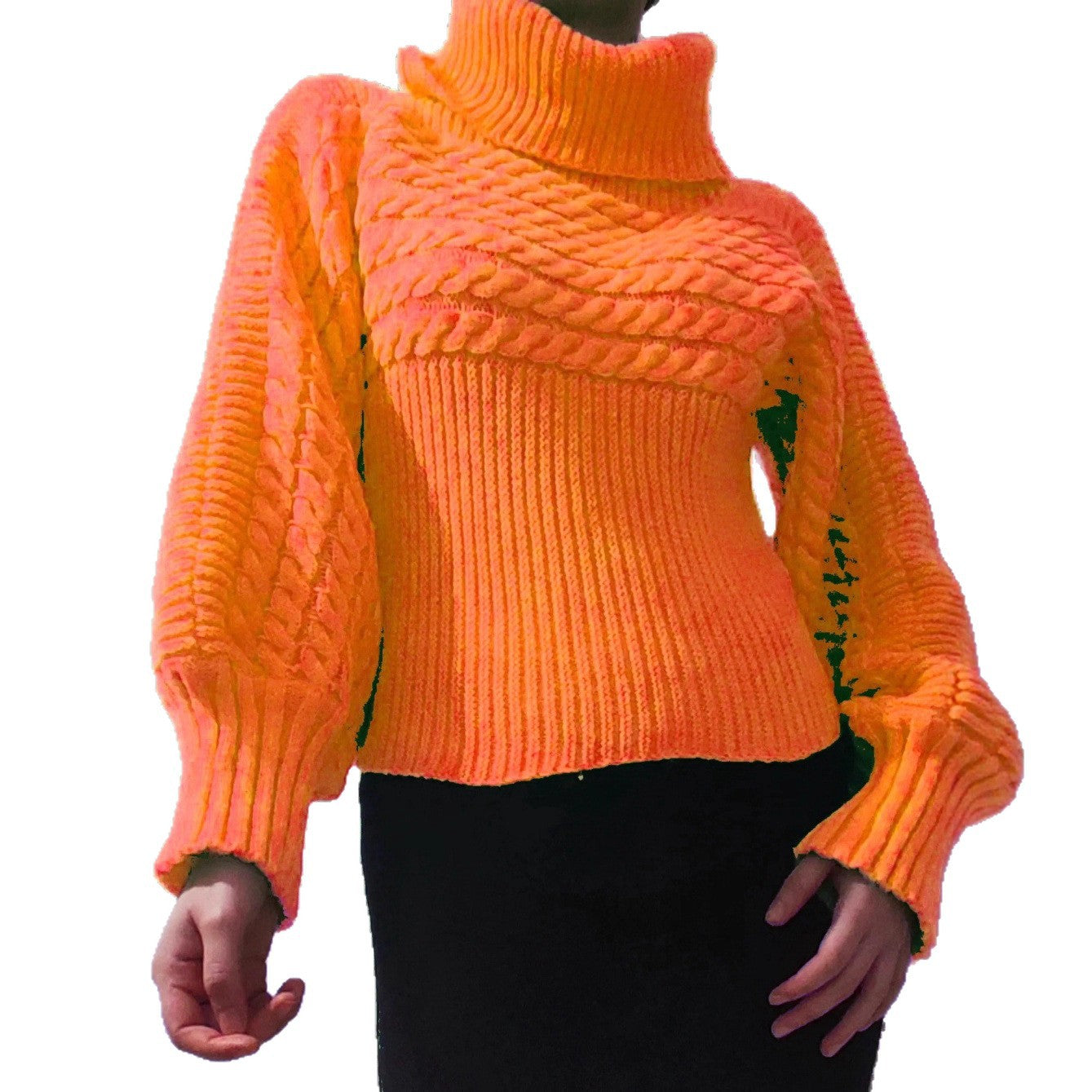 Women's Textured Turtleneck Sweater — View 3