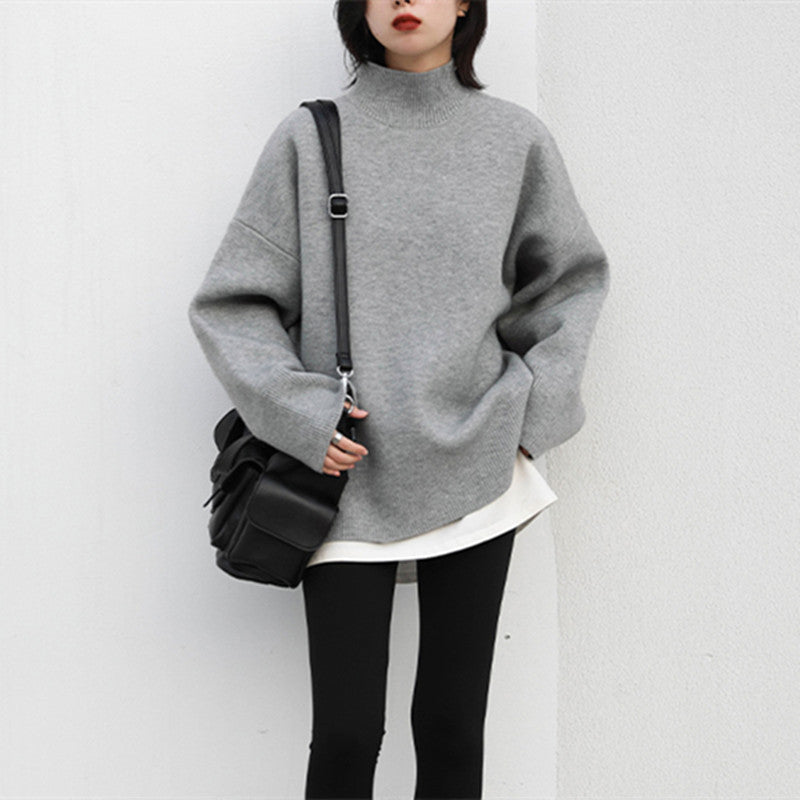 Women's Chunky Knit Turtleneck Sweater — View 8
