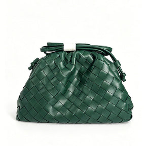Women's Woven Mini Crossbody Bag in Dark Green by Juana Fashion