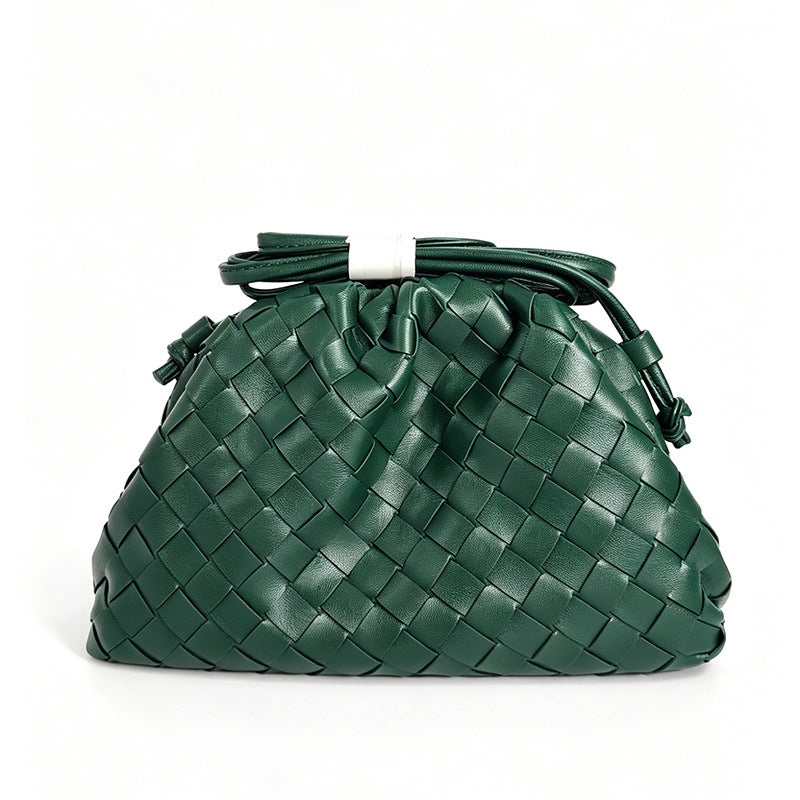 Women's Woven Mini Crossbody Bag in Dark Green by Juana Fashion