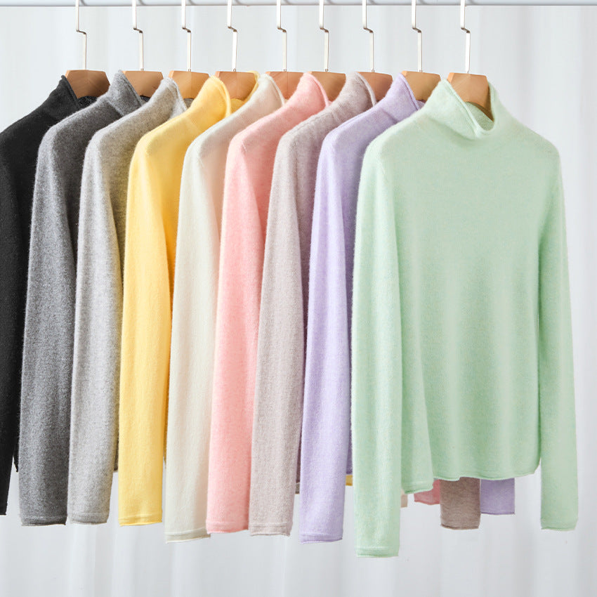 Women's Fine Knit Turtleneck Sweater — View 1