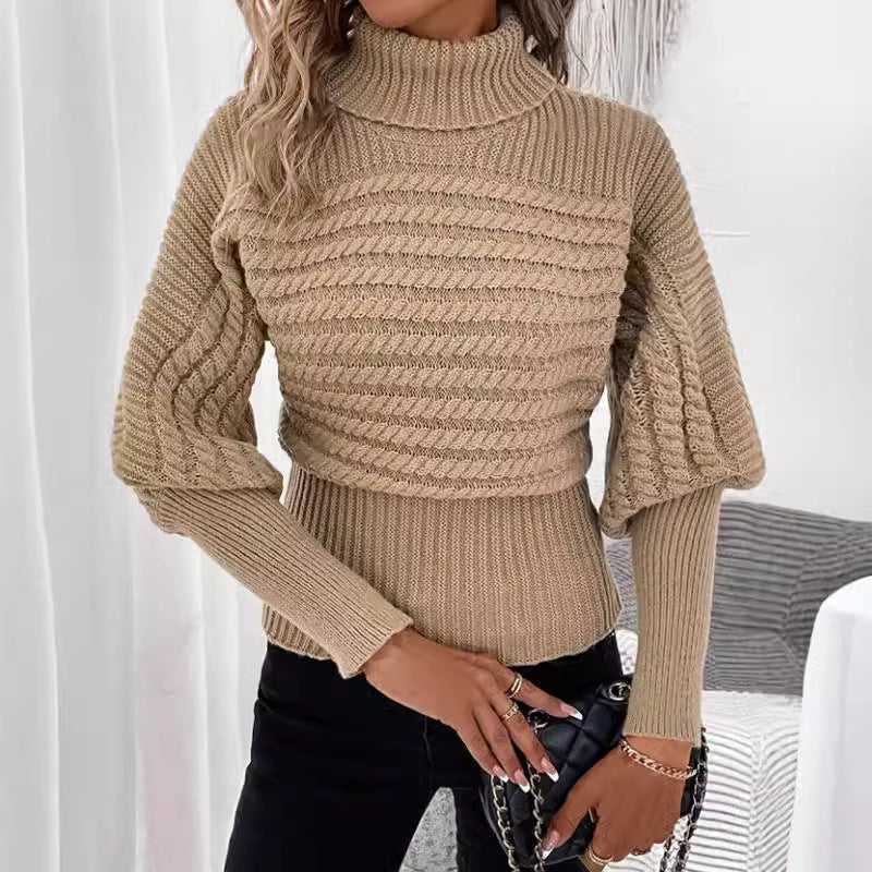 Women's Textured Turtleneck Sweater — View 1