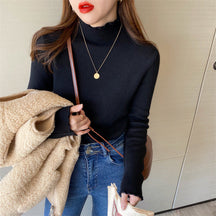 Women's Short Turtleneck Sweater — View 3