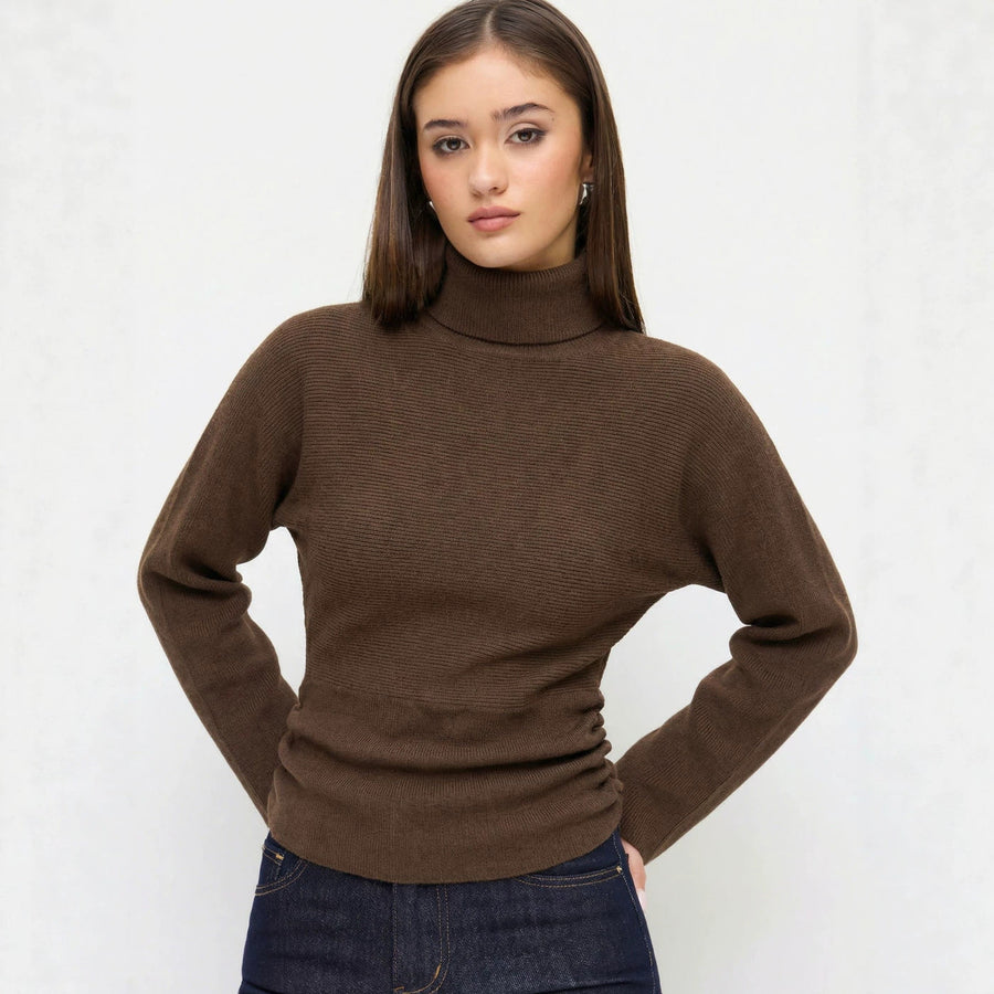 Women's Ribbed Turtleneck Sweater — View 2