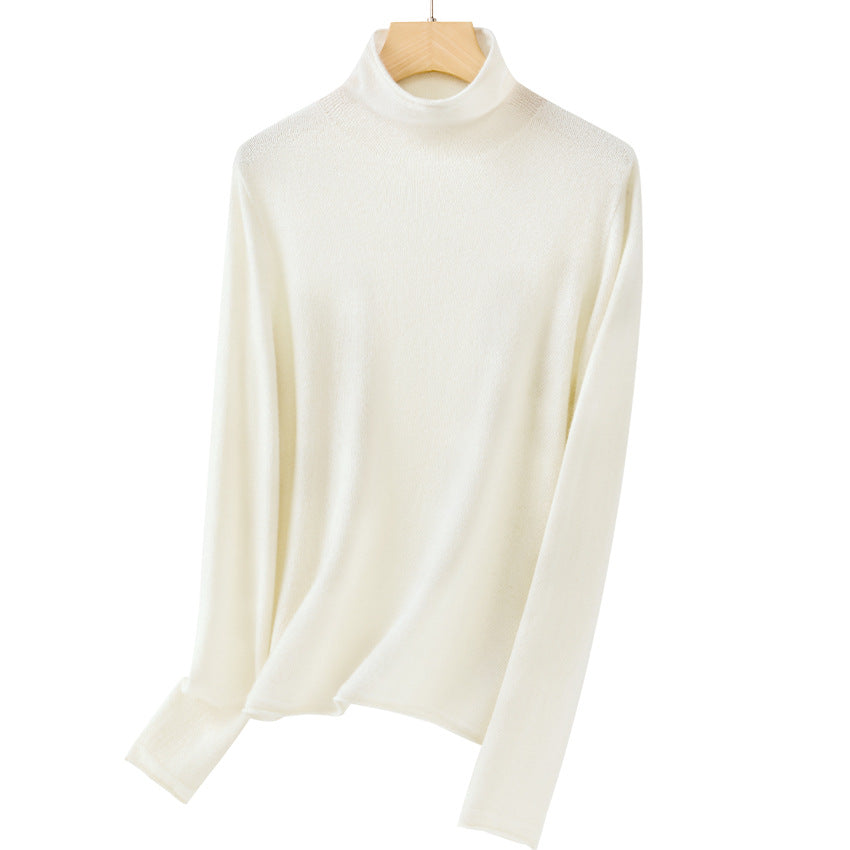 Women's Fine Knit Turtleneck Sweater — View 14